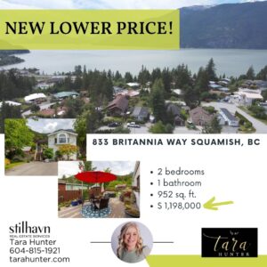 *New Lower Price! 833 Britannia Way Squamish, BC