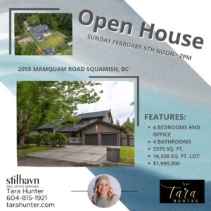 ⭐️OPEN HOUSE Sunday February 5th noon - 2pm ?2055 Mamquam Road Squamish, BC