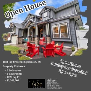 1031 Jay Crescent Squamish, BC OH Oct 22