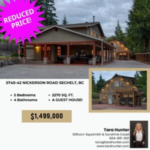 💥PRICE REDUCED! 5740-42 Nickerson Road Sechelt, BC
