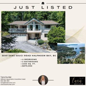 🏠JUST LISTED! 5549 Sans Souci Road Halfmoon Bay, BC